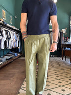 Pantalone over lino cotone