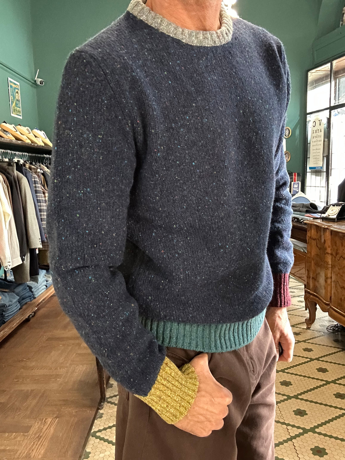 Maglione Koon in misto lana puntinata