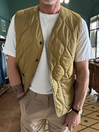 Gilet trapuntato fango