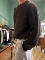 maglione moro a costa inglese