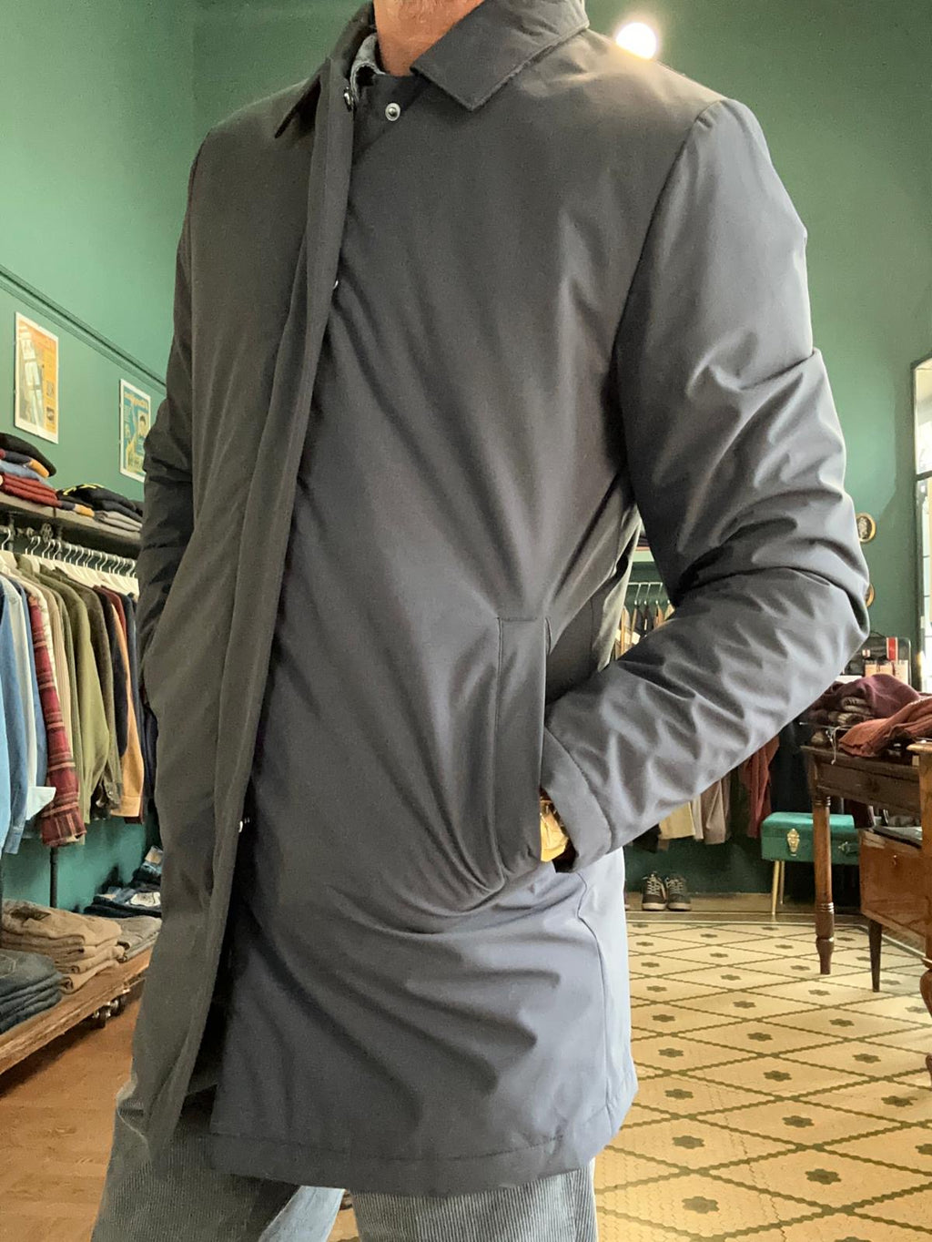 Soprabito imbottito blu