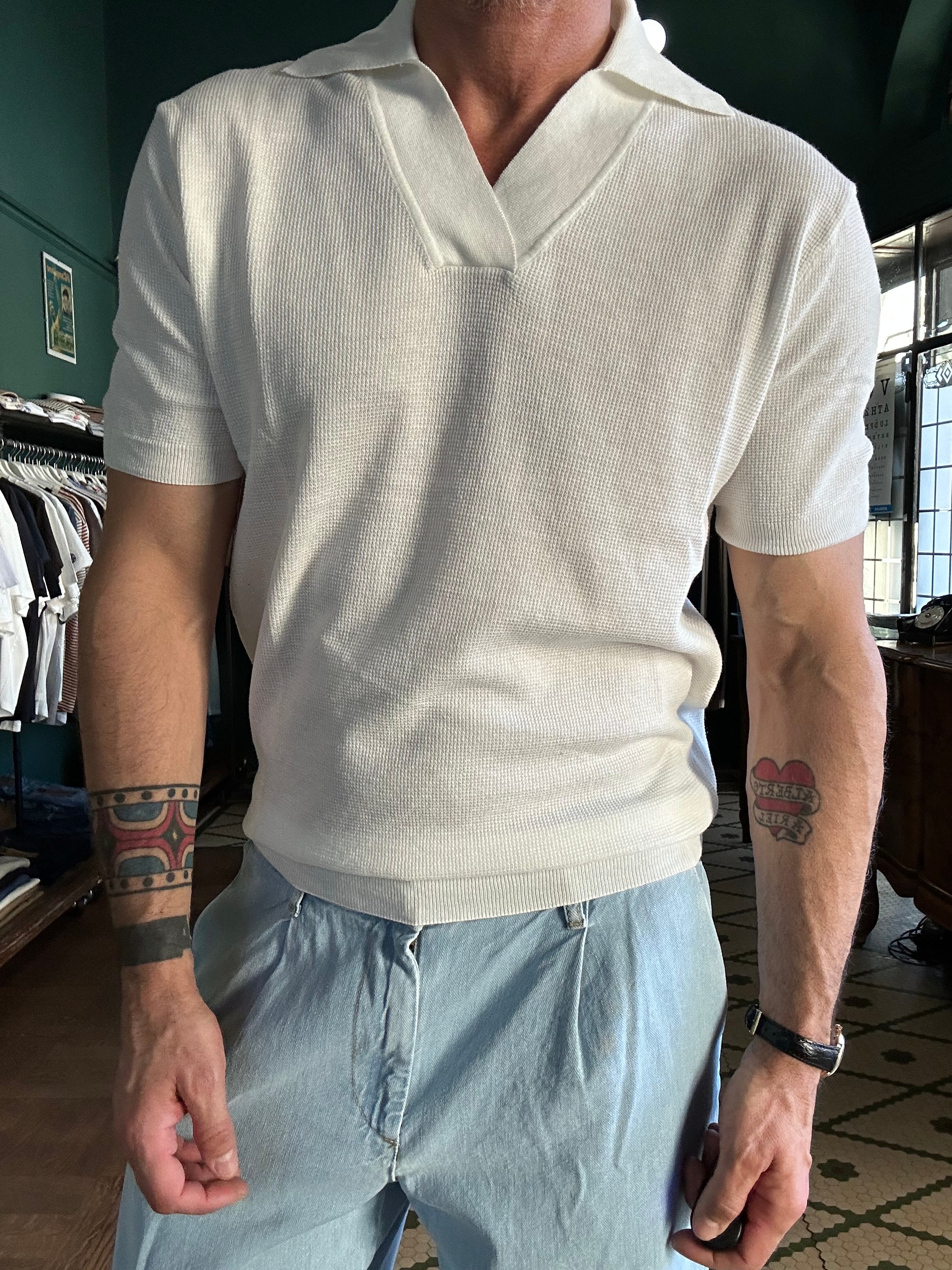 Polo maglina in cotone operato