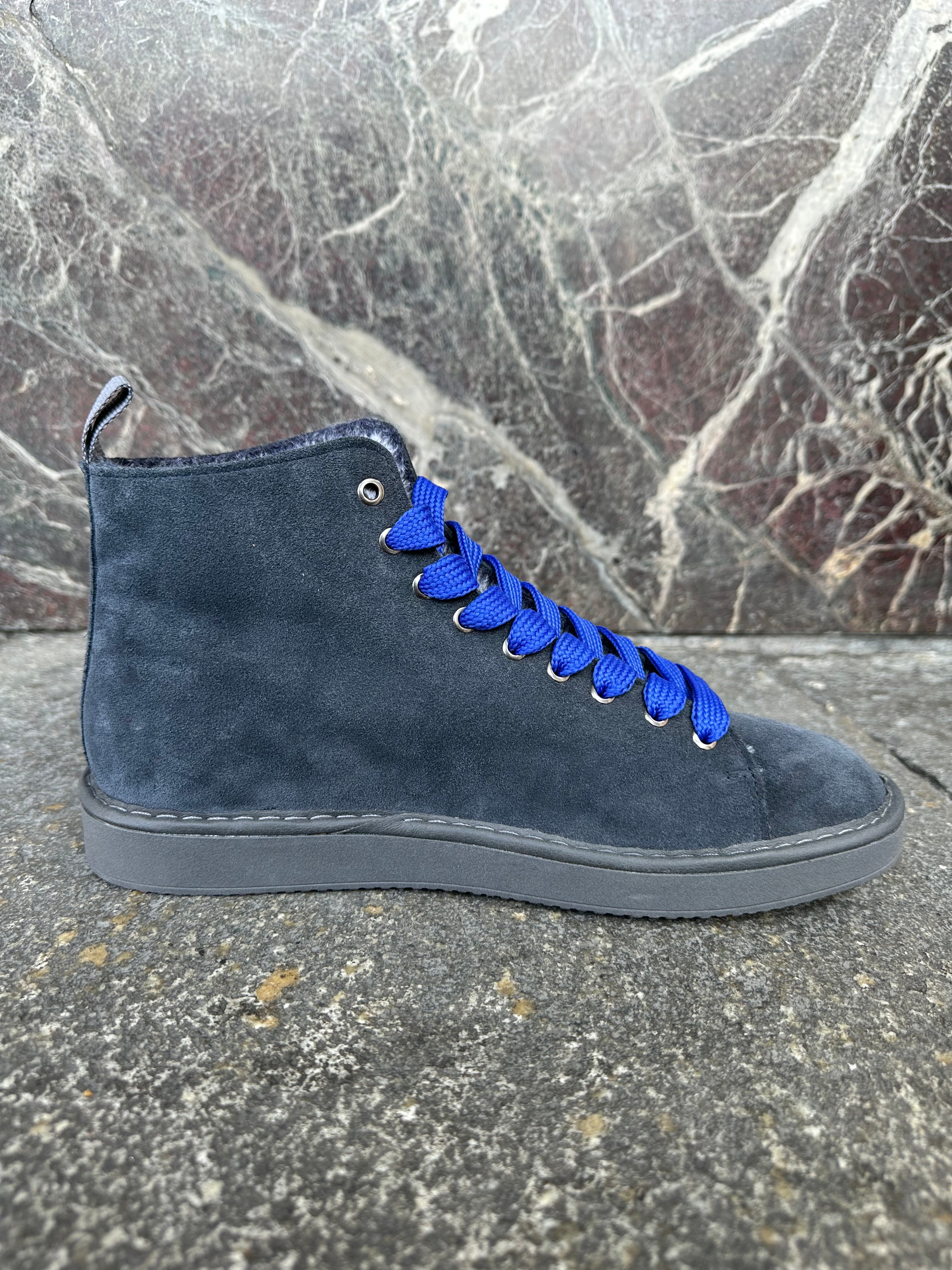 Panchic alte in suede cobalto e blu elettrico