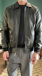 Giubbotto ecopelle nero