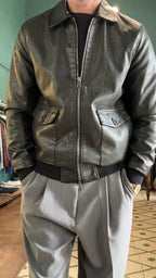 Giubbotto ecopelle nero