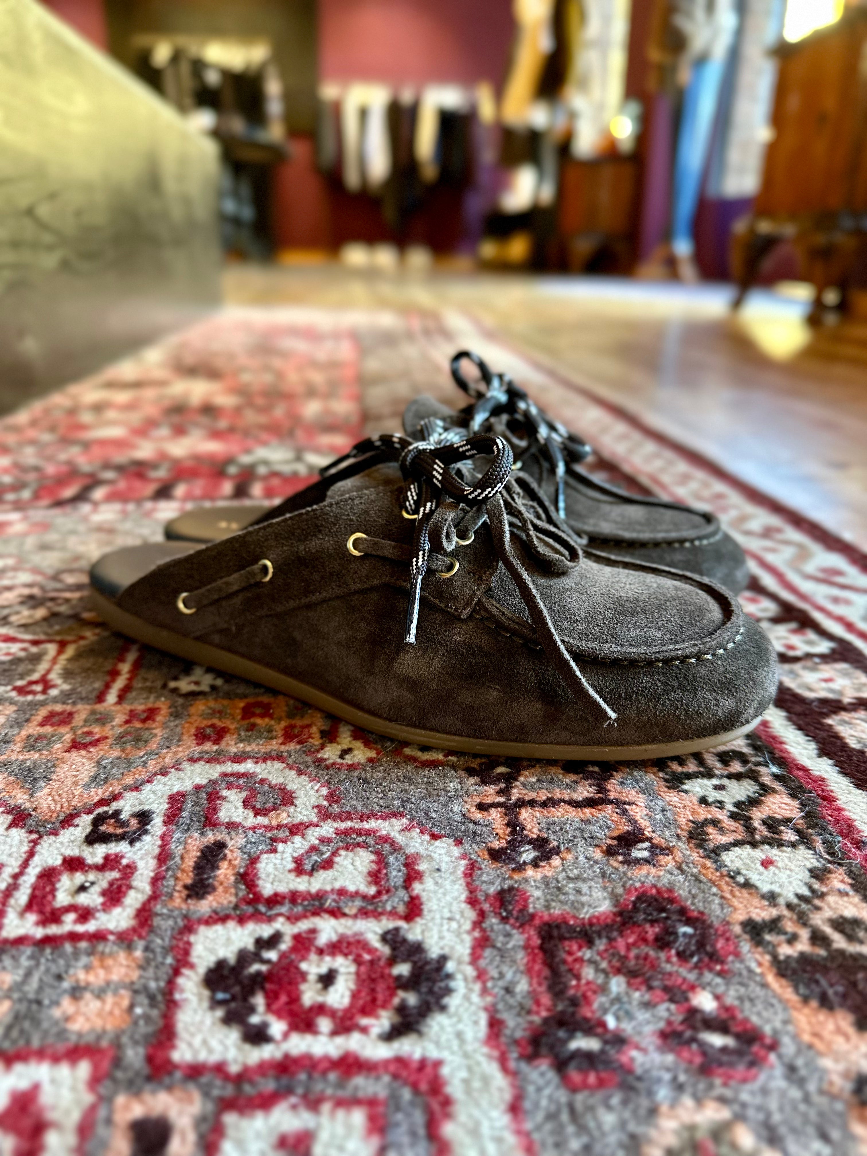 Mocassino sabot in suede