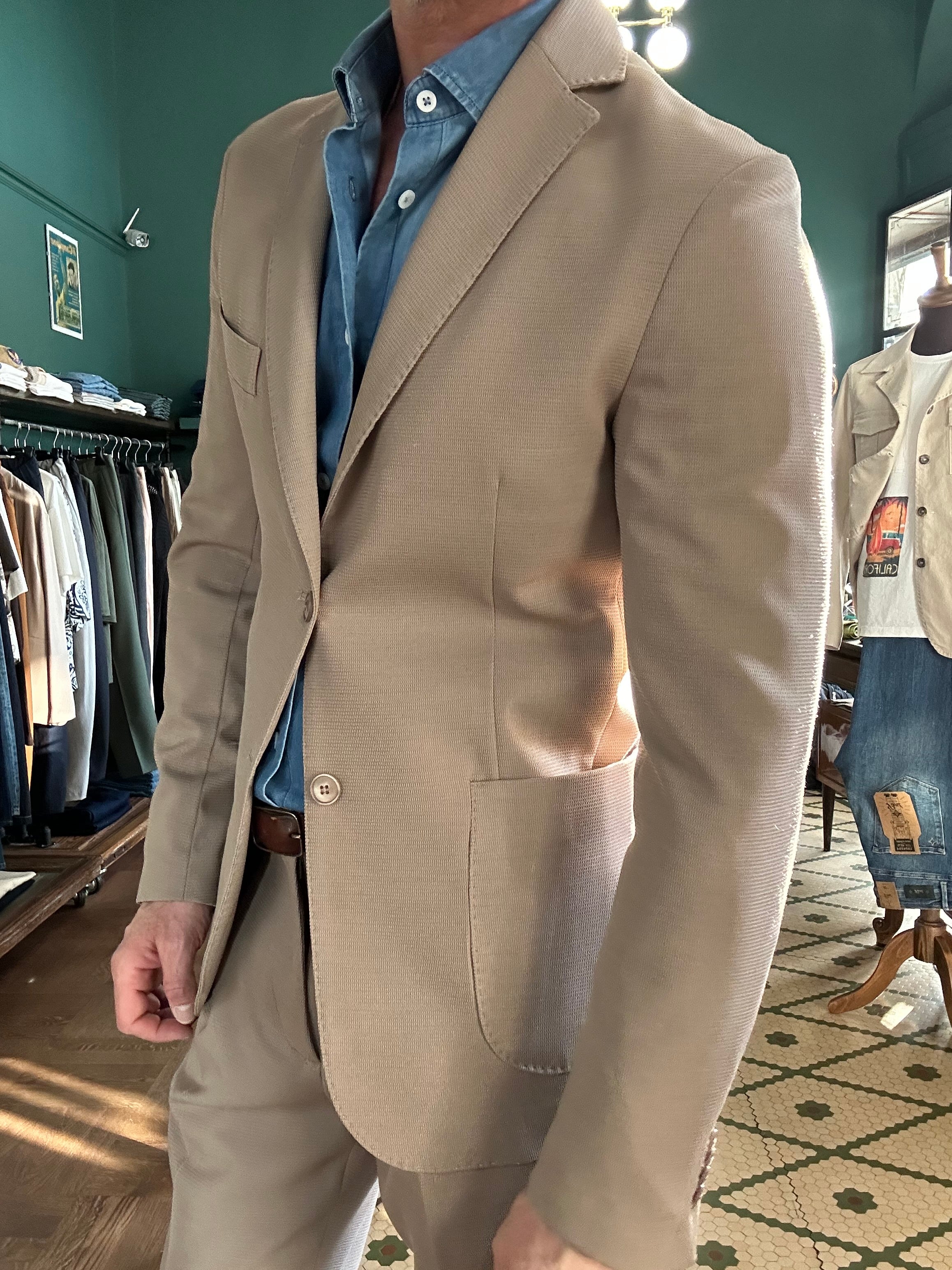 Giacca tessuto operato