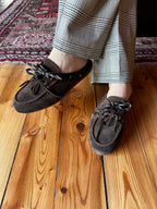 Mocassino con frange in suede