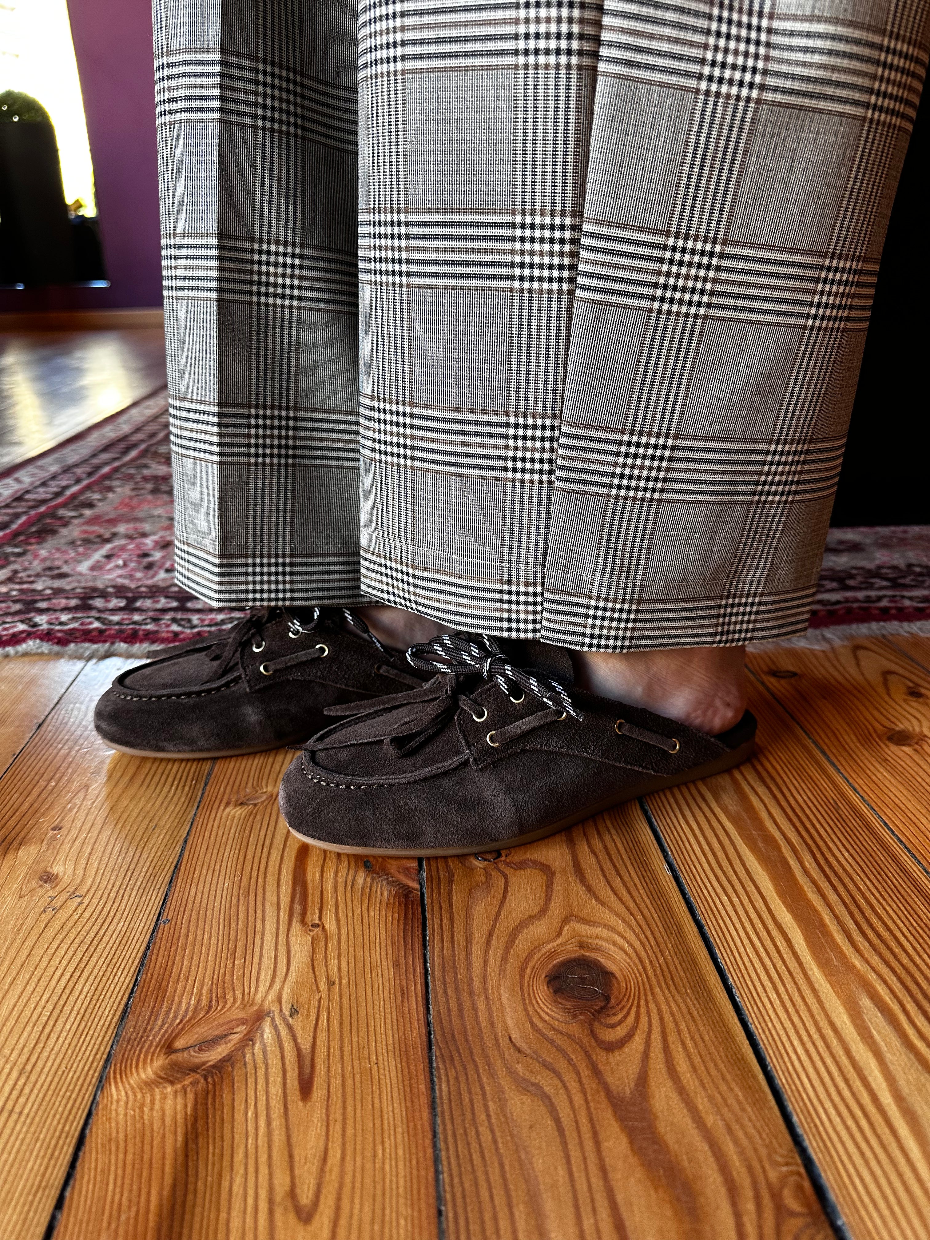 Mocassino sabot in suede