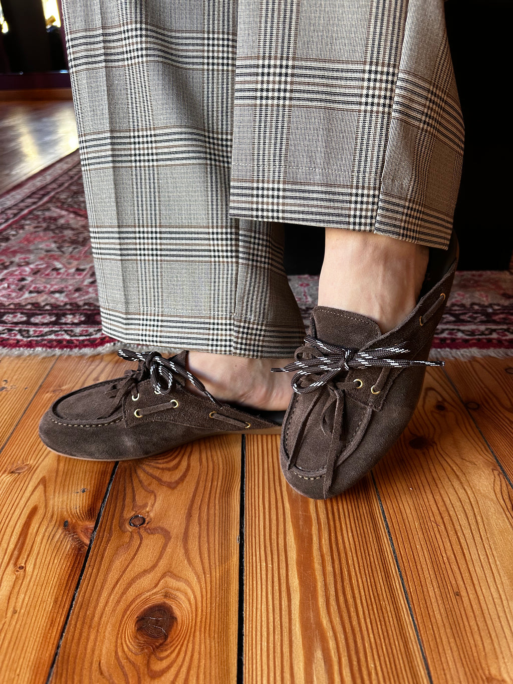 Mocassino sabot in suede