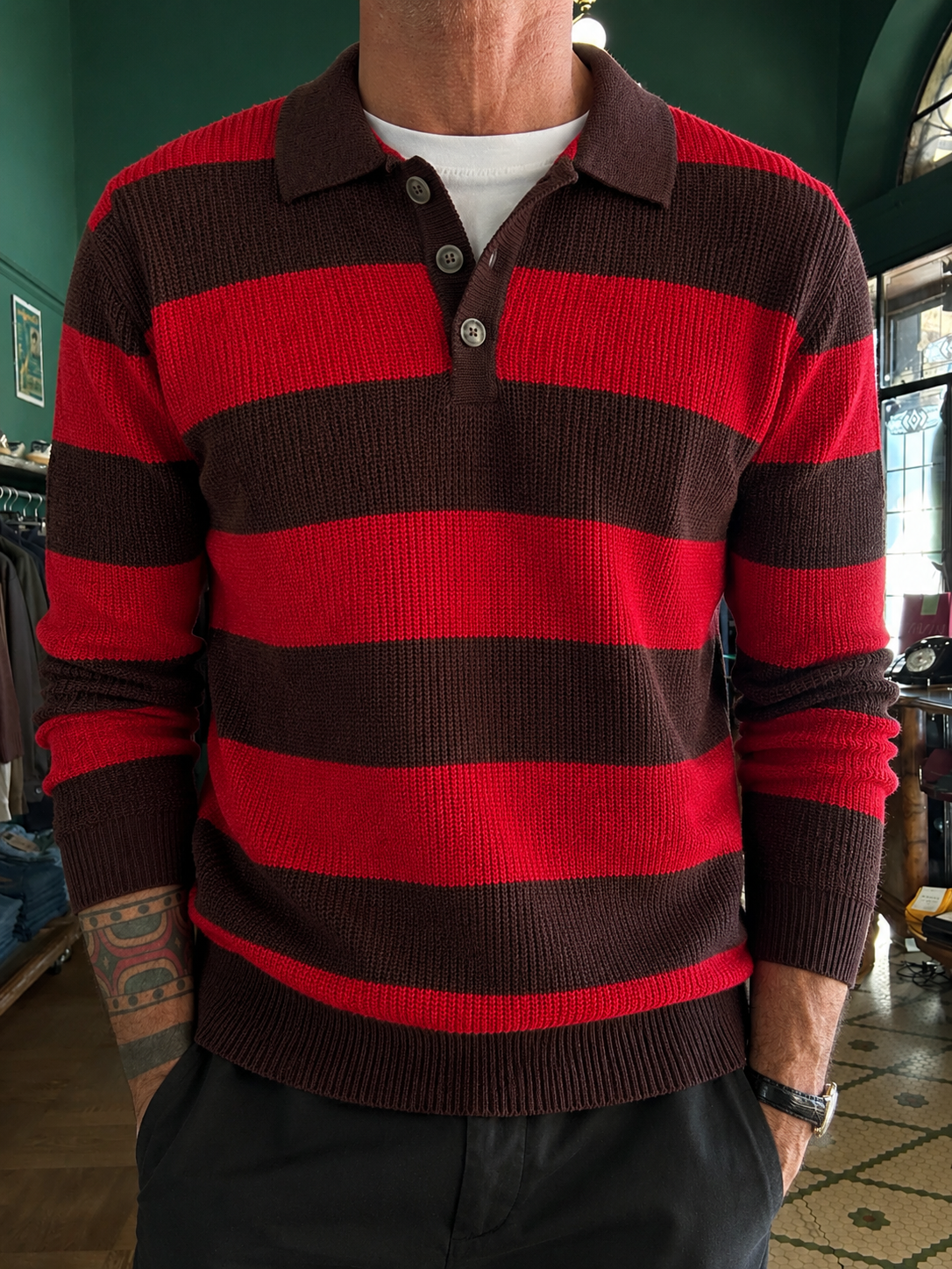Polo rigata 3 bottoni