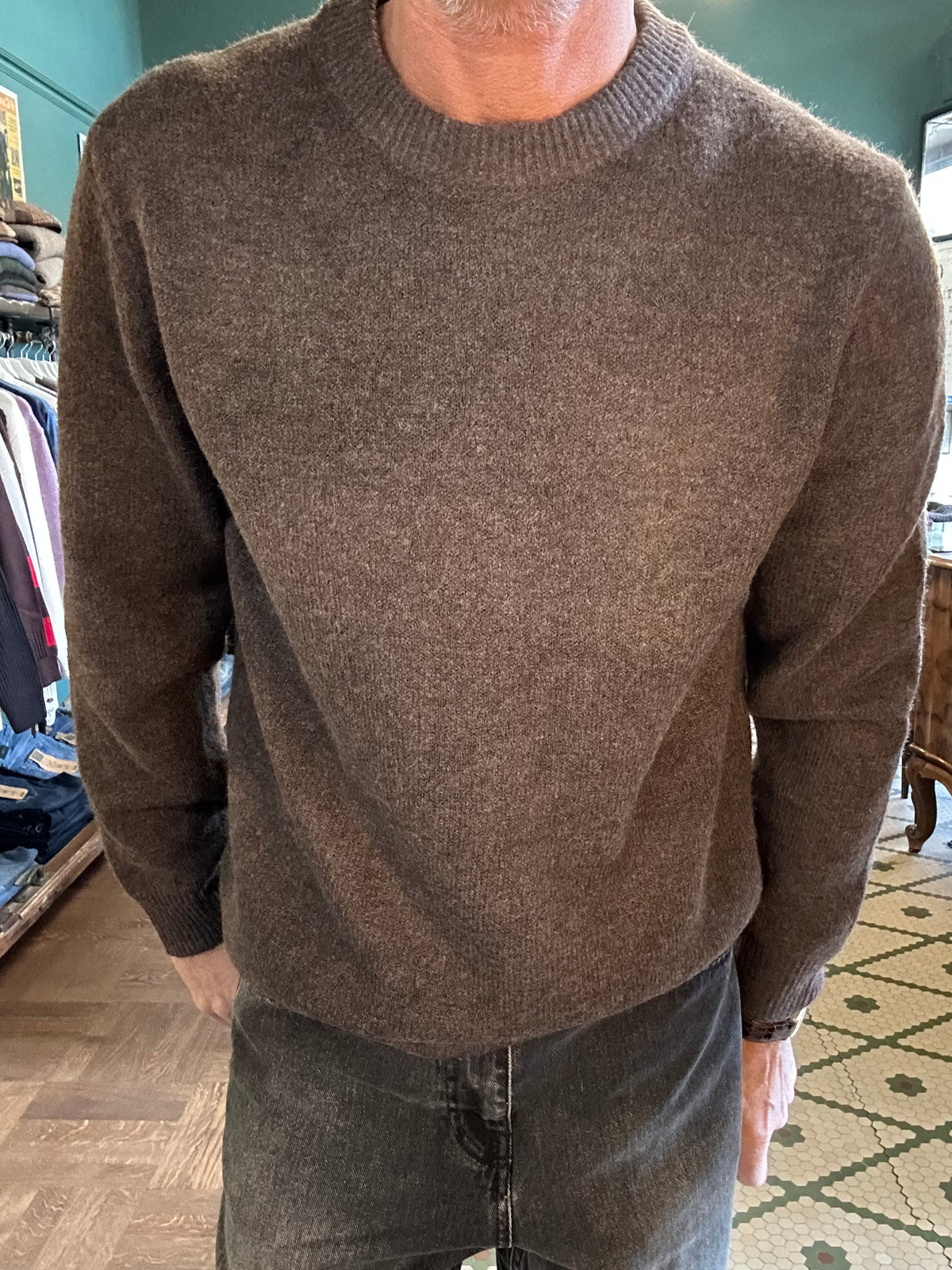 Maglione girocollo crop vestibilità over
