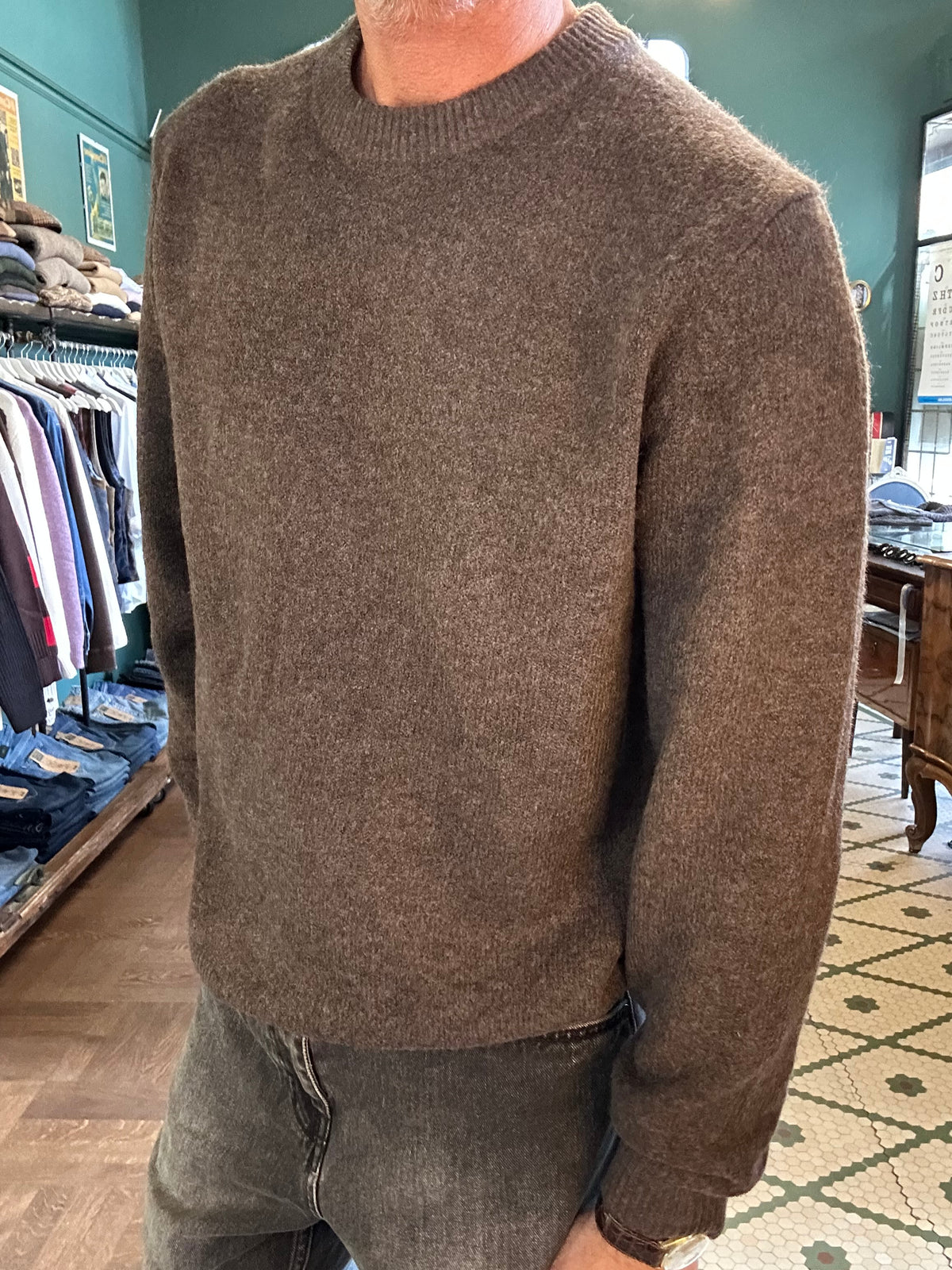 Maglione girocollo crop vestibilità over