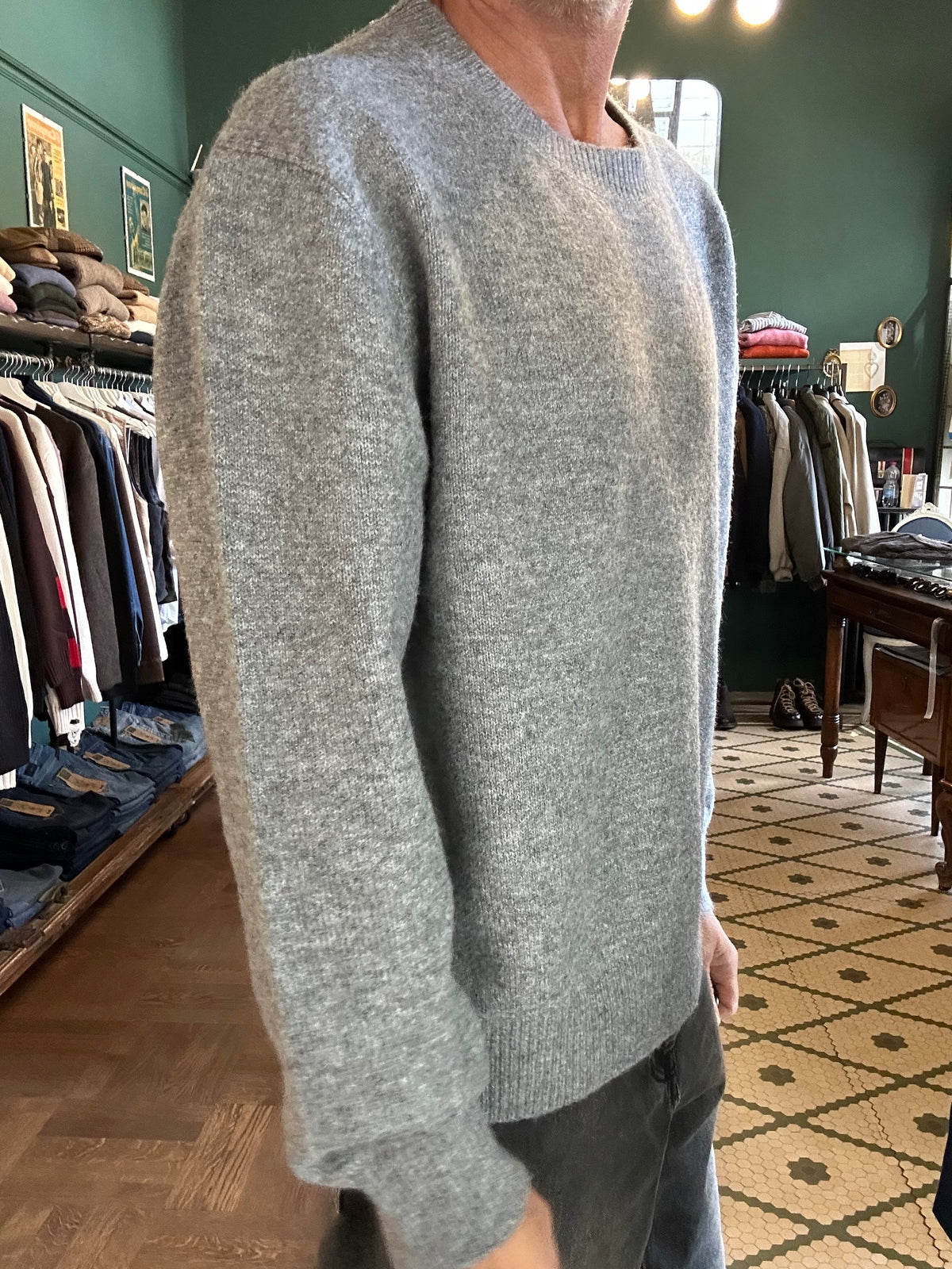 Maglione girocollo crop vestibilità over