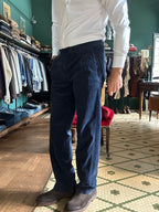 Pantalone Nicola velluto con pence regular fit