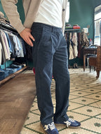 Pantalone Nicola velluto con pence regular fit