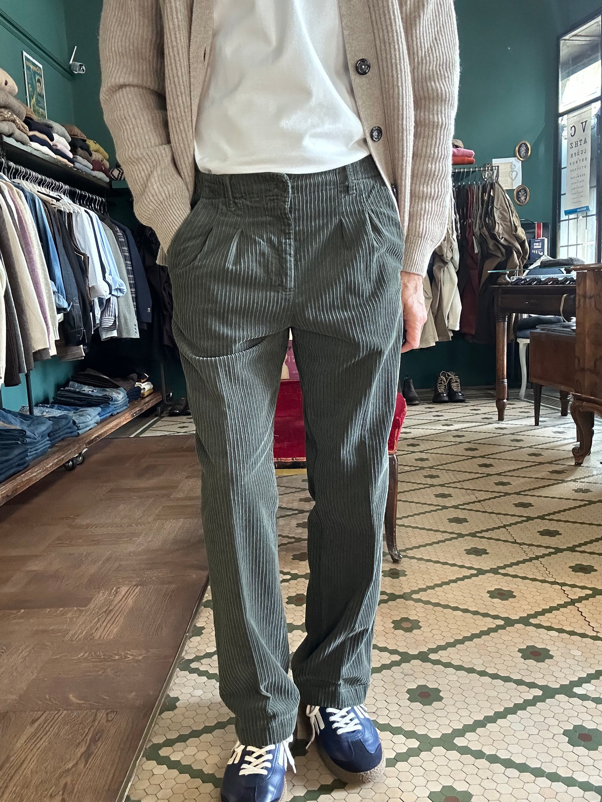 Pantalone Barra velluto rocciatore con pence