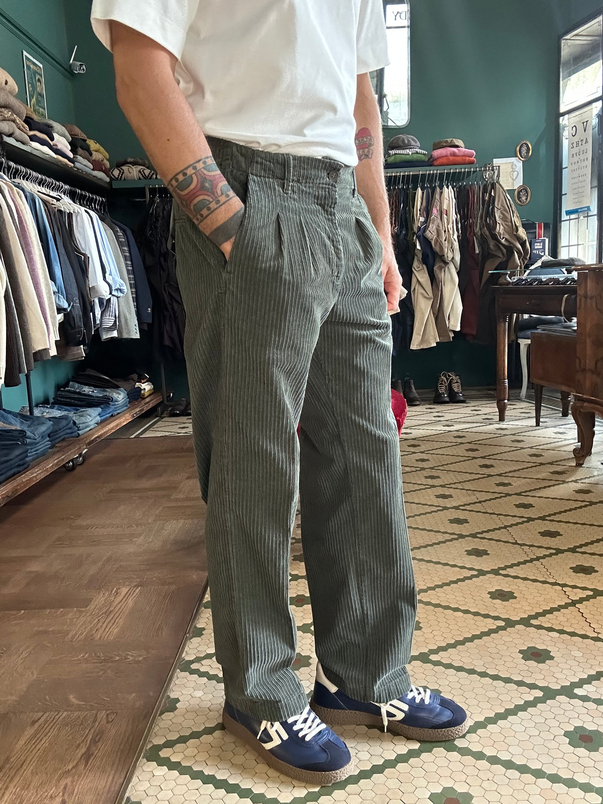 Pantalone Barra velluto rocciatore con pence