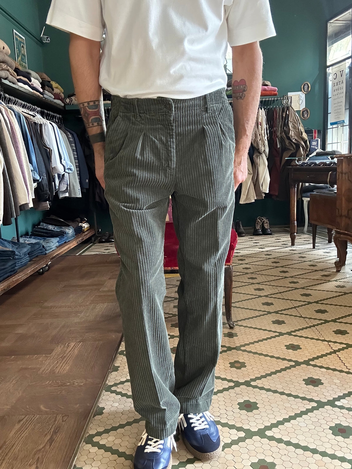 Pantalone Barra velluto rocciatore con pence