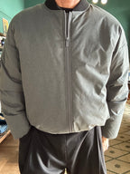 Giacca Bomber con collo in tessuto
