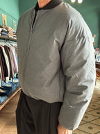 Giacca Bomber con collo in tessuto