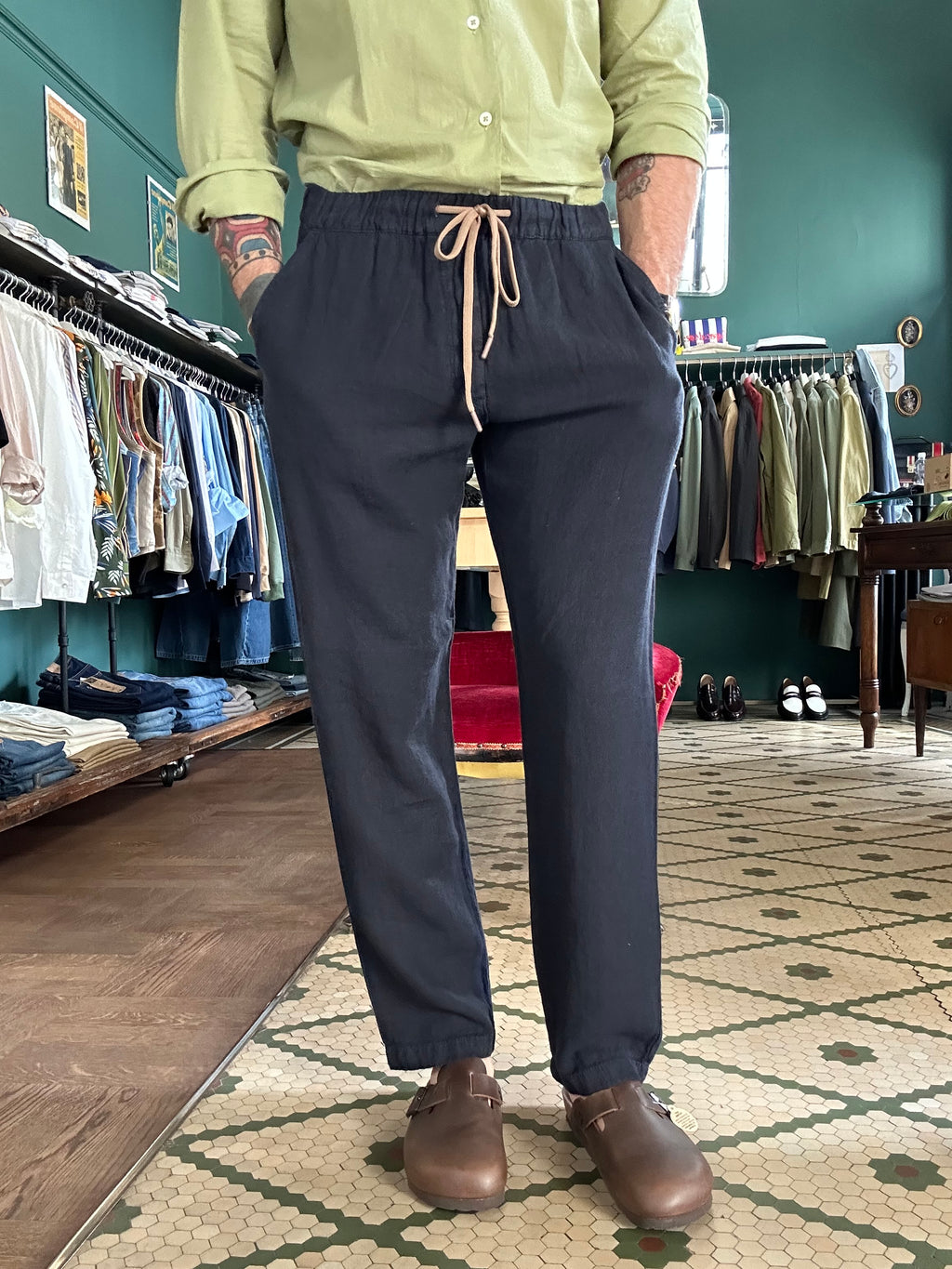 Pantalaccio 100% lino regular fit Made in Italy