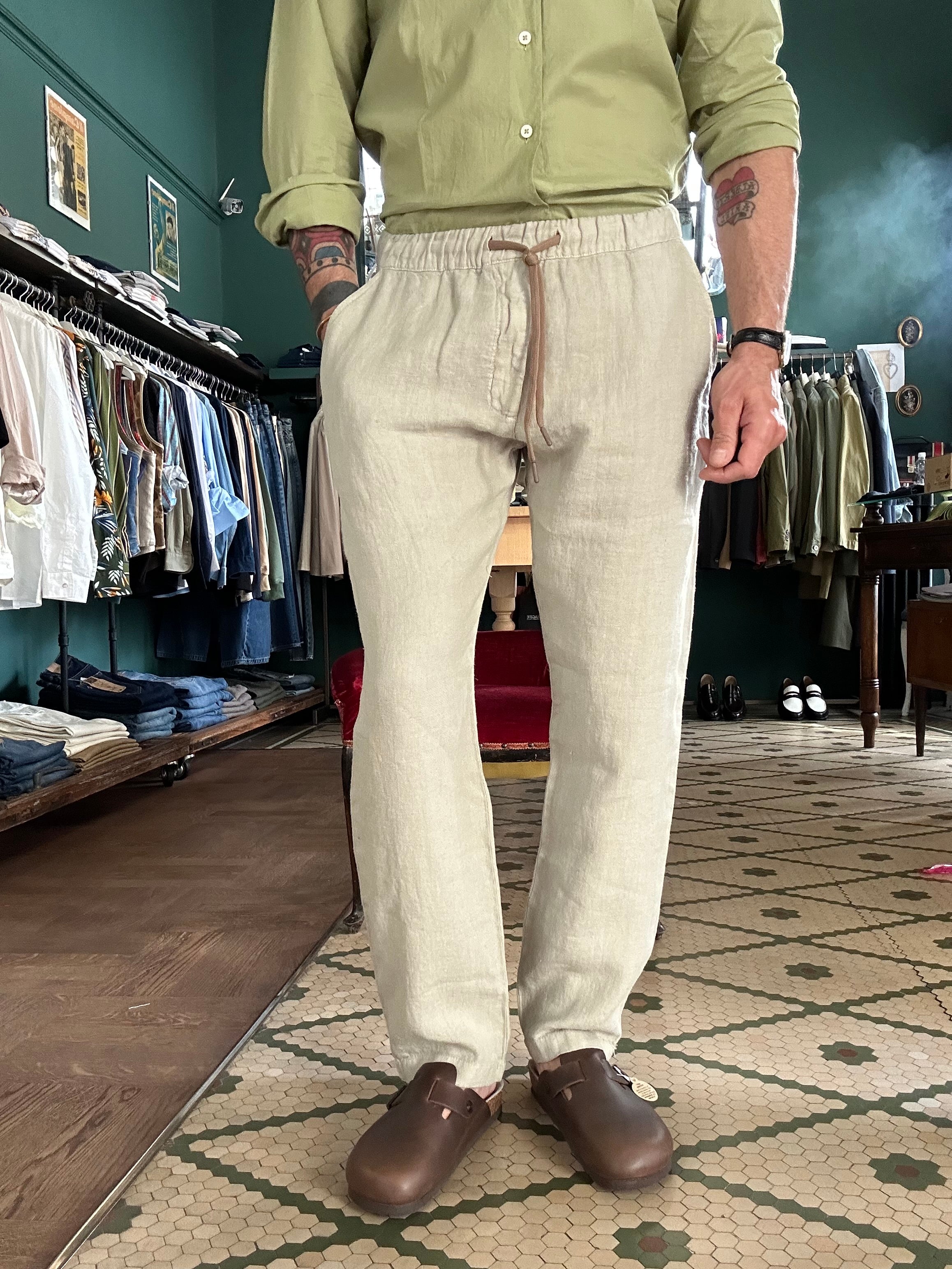 Pantalaccio 100% lino regular fit Made in Italy