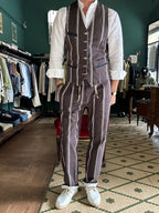 Pantalaccio garry’s earth a righe cotone Made in Italy