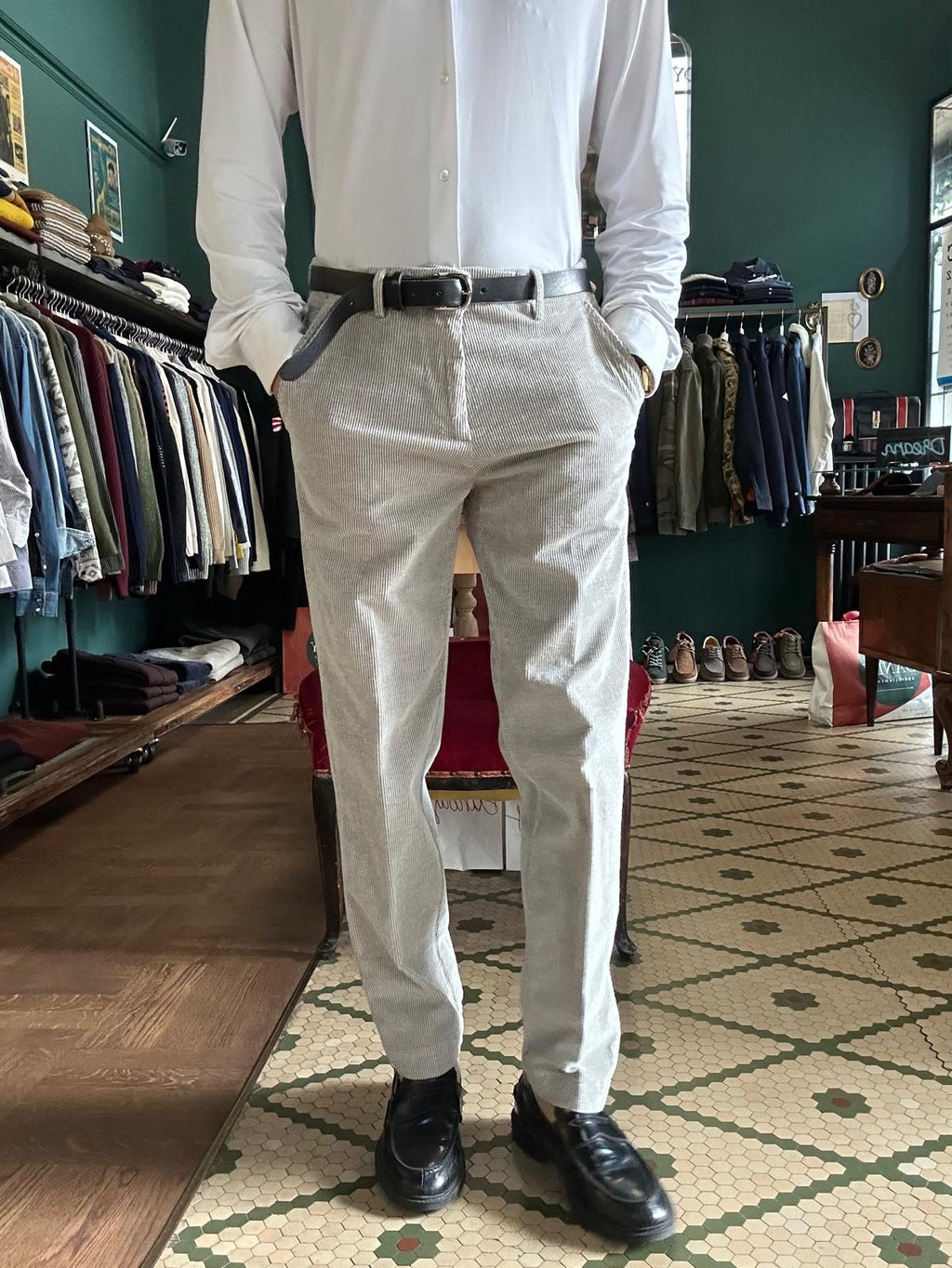 Pantalone chino velluto coste