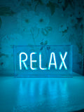 Leuchtschild „Relax“