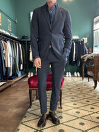 Abito no-stiro blu tessuto tecnico