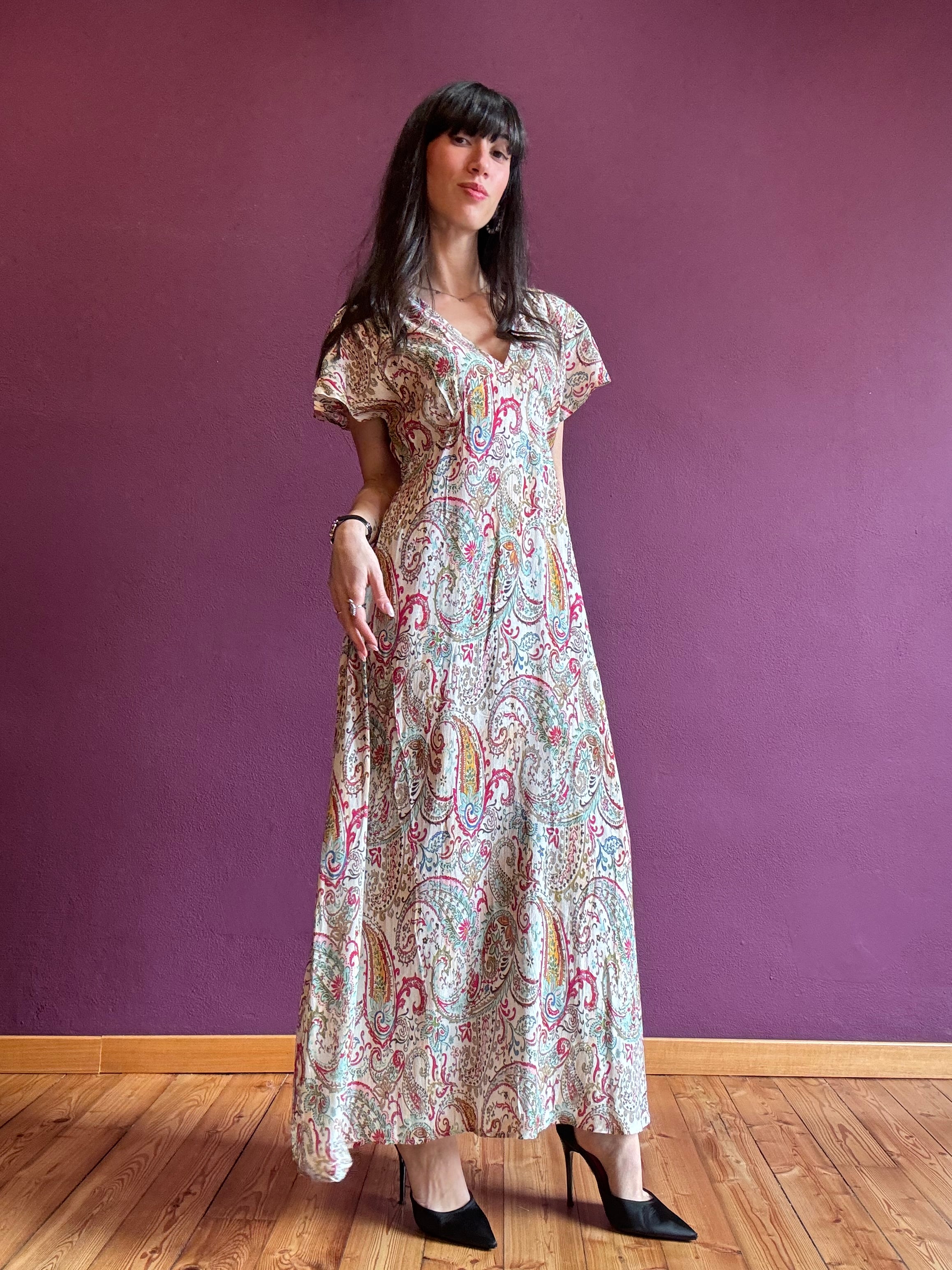 Abito Paola con manica a farfalla