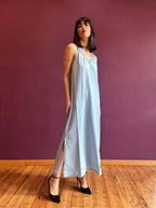 Sara dress with denim effect