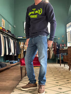 Felpa "Gin Tonic Therapy" Girocollo Blu