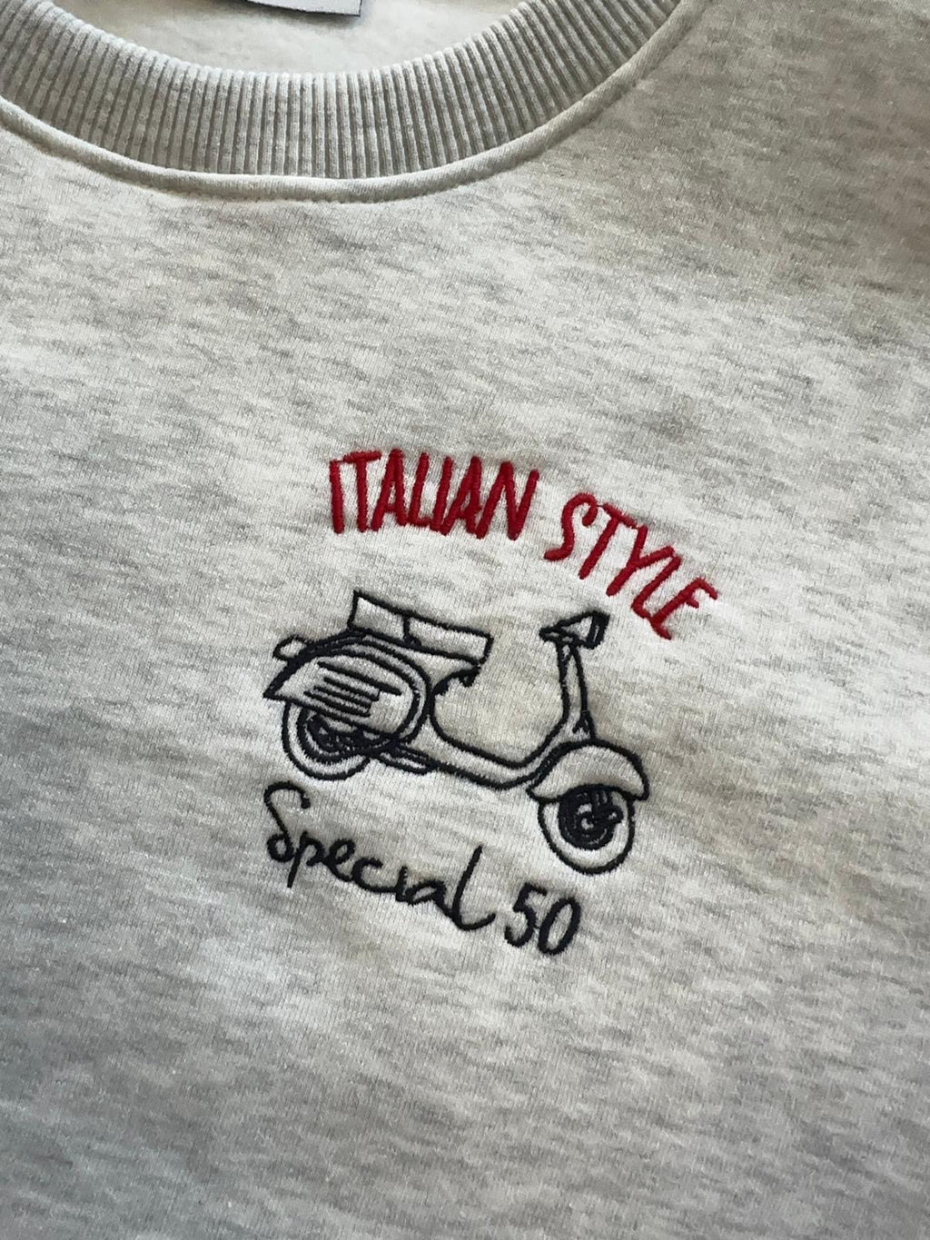 Felpa girocollo “italian stye” grigia