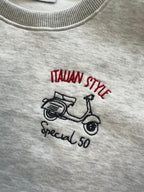 Felpa girocollo “italian stye” grigia