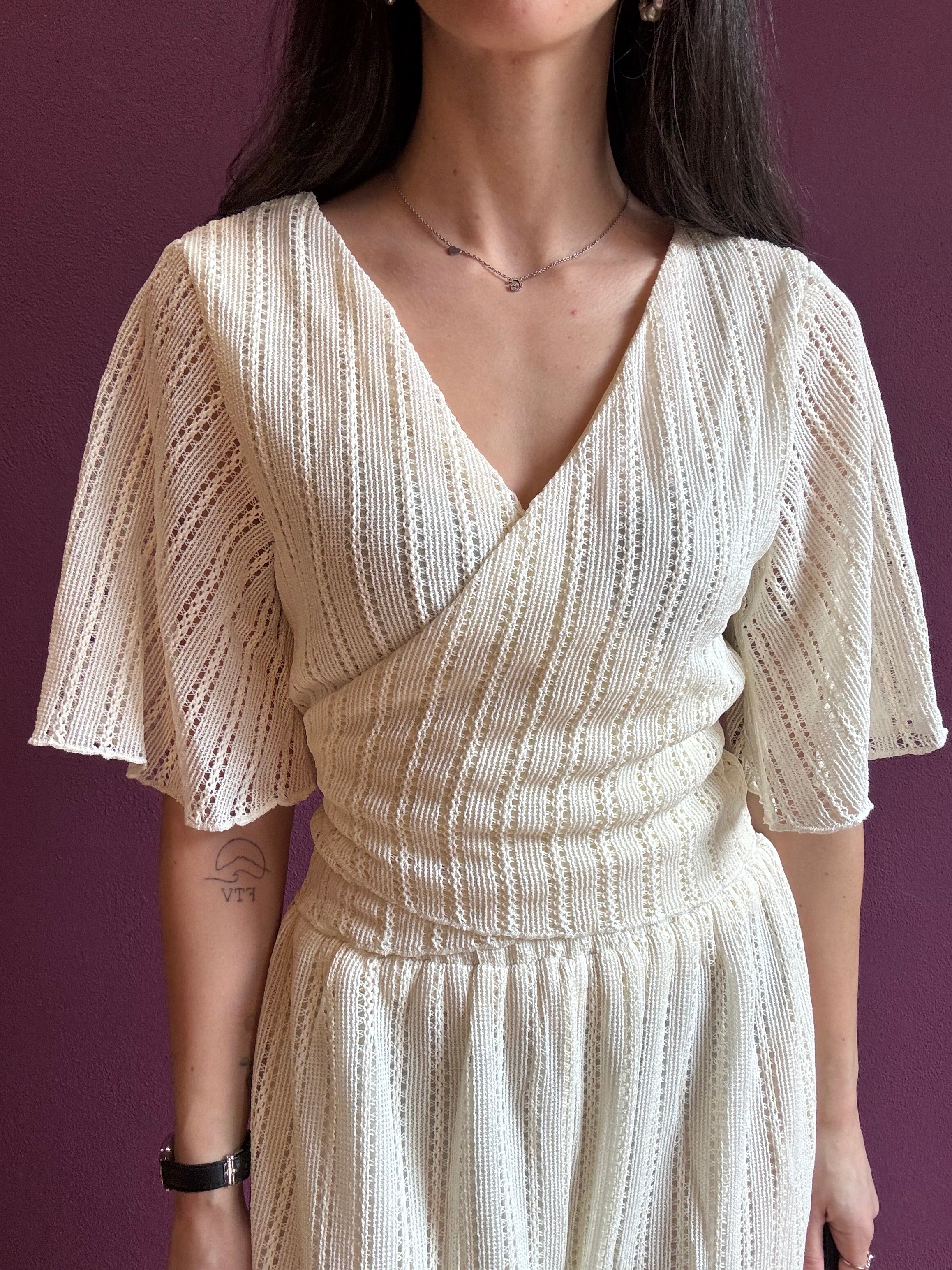 Crochet woven top