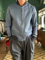 Bomber blu avio Made in Italy