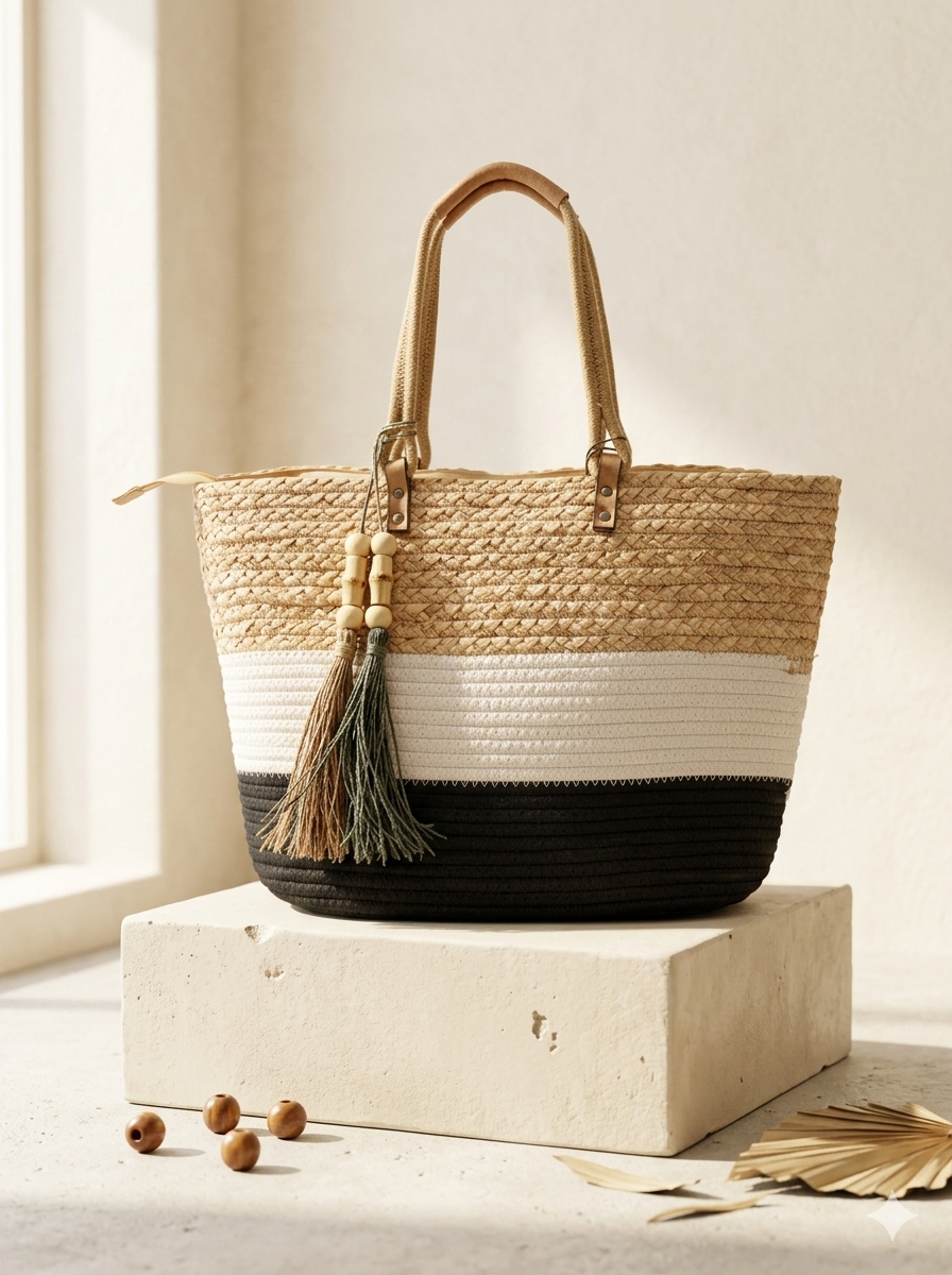 Borsa Mare in paglia intrecciata