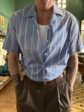 Camicia collo Hawaii over 100% cotone made in italy