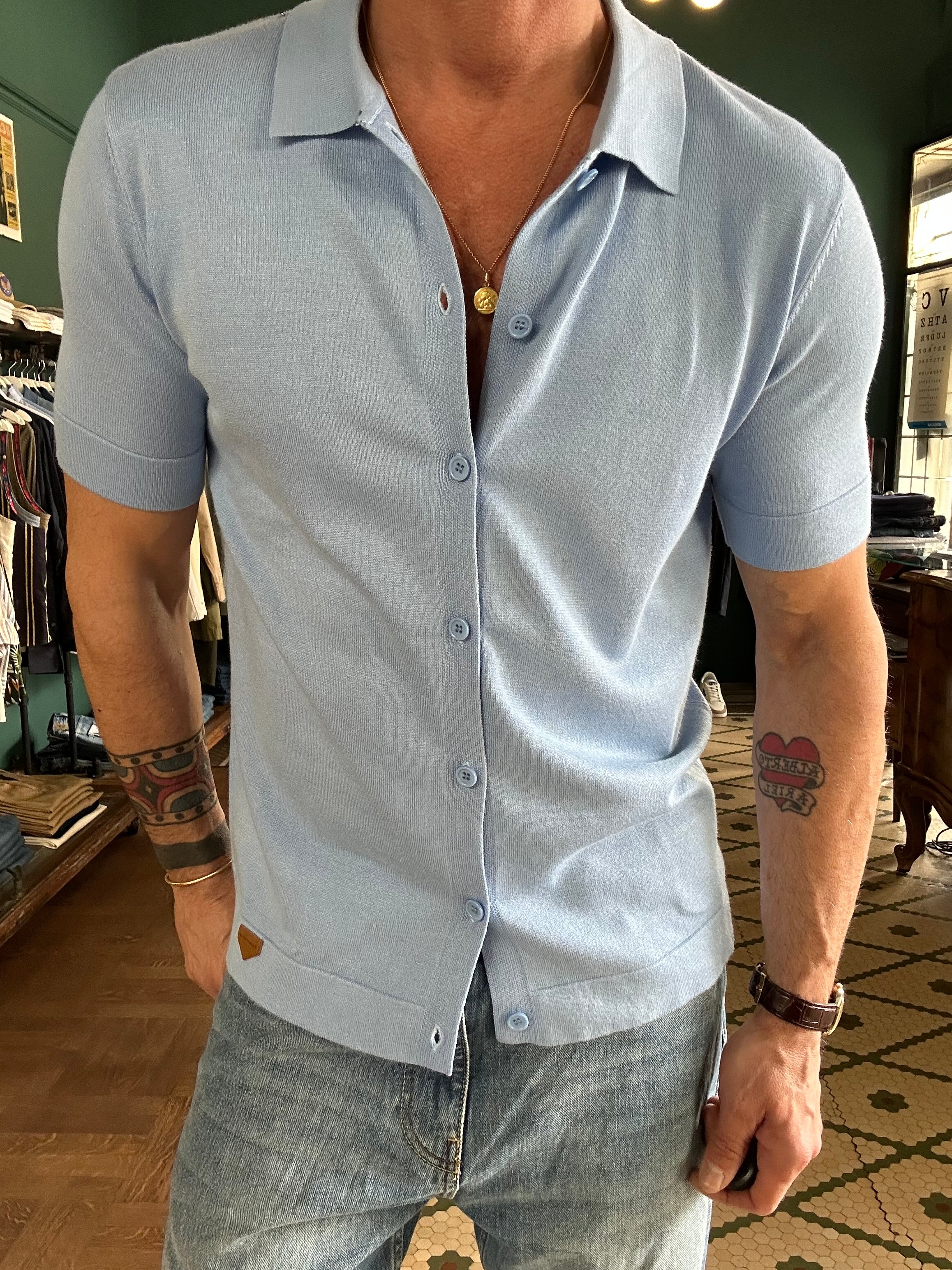 Camicia polo in maglina