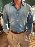 Camicia Adam chambray chiaro