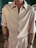 Silky oversized shirt