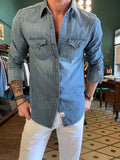 Replay Texan style denim shirt