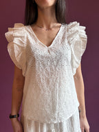 Canottiera in sangallo