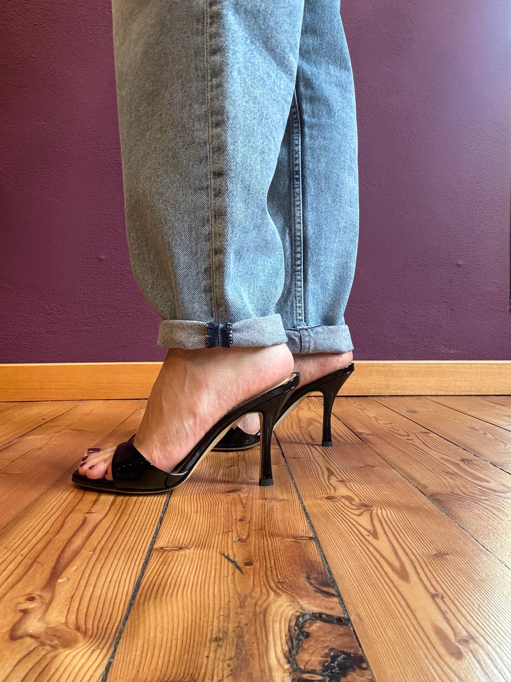 Lefabian slipper with heel