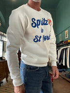 Felpa Girocollo "Spritz in St Moritz" bianca