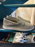 Suede boat moccasin