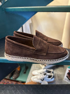 Suede boat moccasin