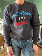 "All I need is my Gin Tonic" Crewneck Sweatshirt Blue
